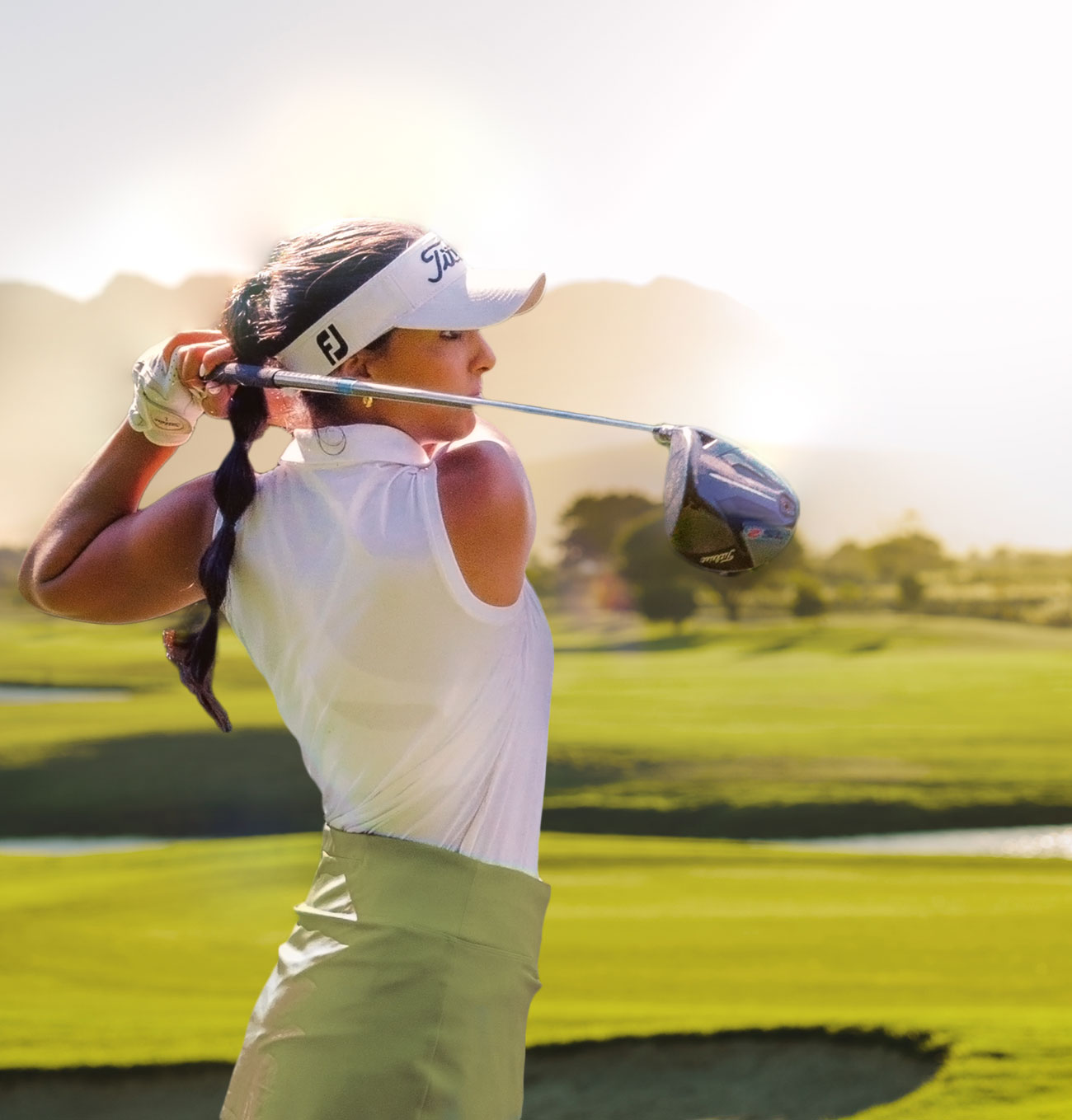 Jaya Rampuri hitting a driver